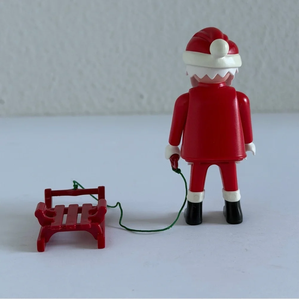 Vintage Playmobil Santa Claus Figure with Sled Christmas Toy‎